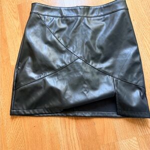 Sleek Black Mini Skirt Shorts